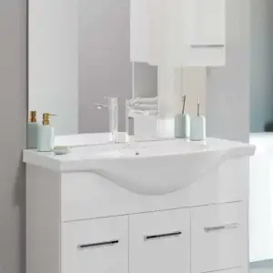 Mobile bagno venere cm.86x50x191H bianco lucido