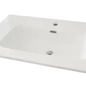 Lavabo bianco da incasso in ceramica per mobili