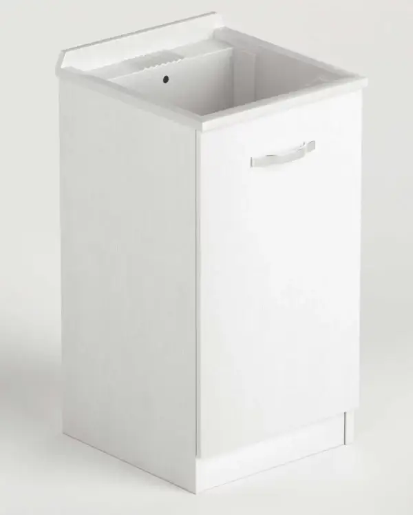 Lavatoio da 47 in kit bianco frassinato Laundry